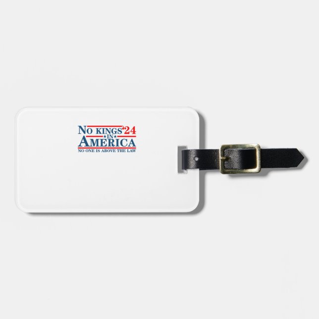 No Kings In America Retro Classic Luggage Tag (Front Horizontal)