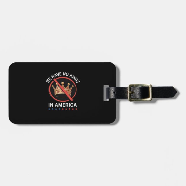 No Kings In America Retro Classic Luggage Tag (Front Horizontal)