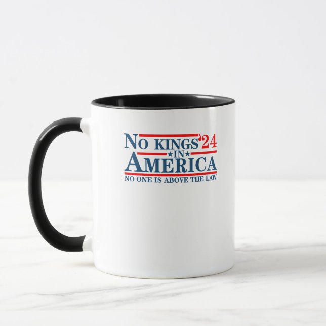 No Kings In America Retro Classic Mug (Left)