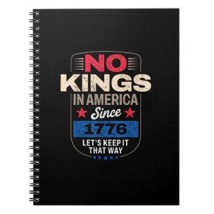 No Kings In America Retro Classic Notebook