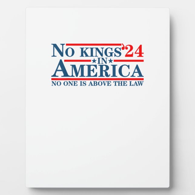 No Kings In America Retro Classic Plaque (Front)
