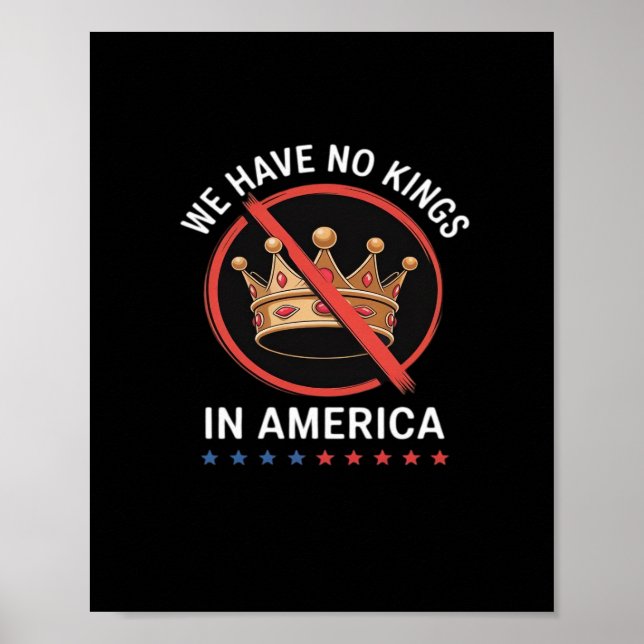 No Kings In America Retro Classic Poster (Front)