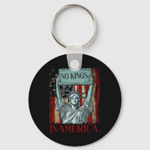 No Kings In America Retro Of Liberty  Key Ring