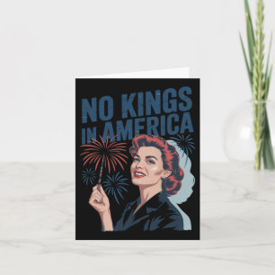 No Kings In America Retro Usa Card