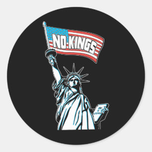 No Kings In America Save Democracy I Dissent Anti  Classic Round Sticker