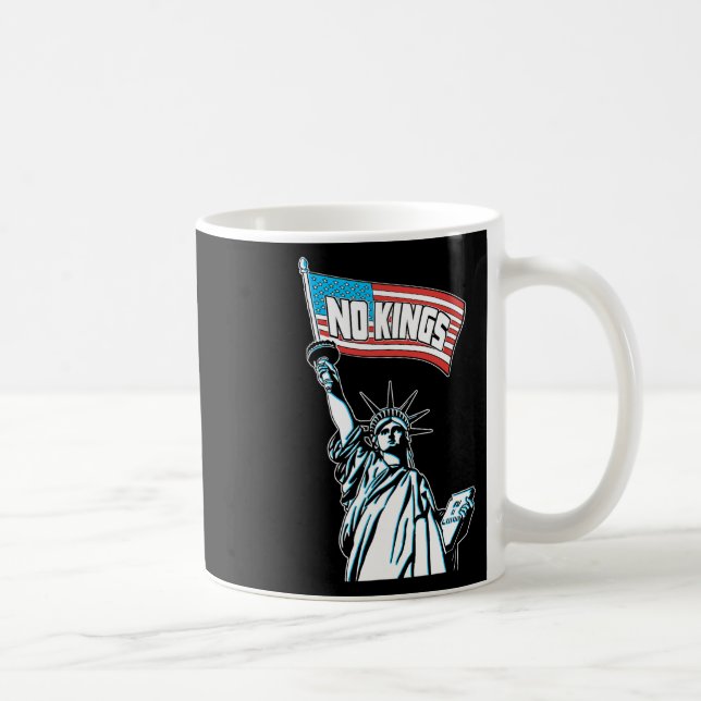 No Kings In America Save Democracy I Dissent Anti  Coffee Mug (Right)
