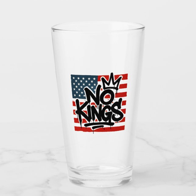 No Kings In America Save Democracy I Dissent Anti  Glass (Front)