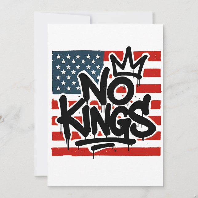 No Kings In America Save Democracy I Dissent Anti  Thank You Card (Front)