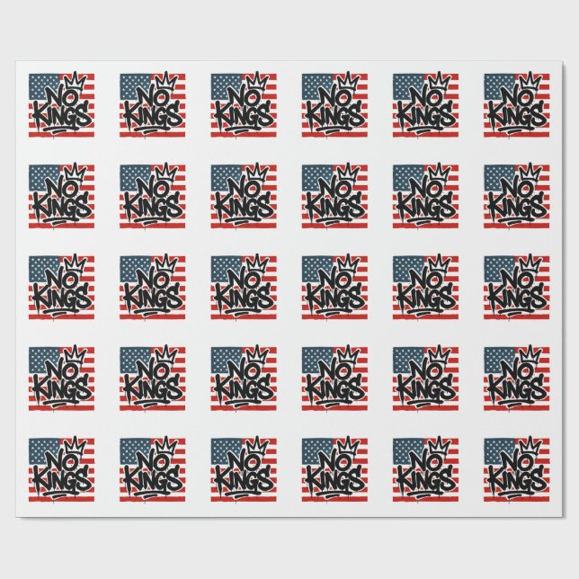 No Kings In America Save Democracy I Dissent Anti  Wrapping Paper (Flat)