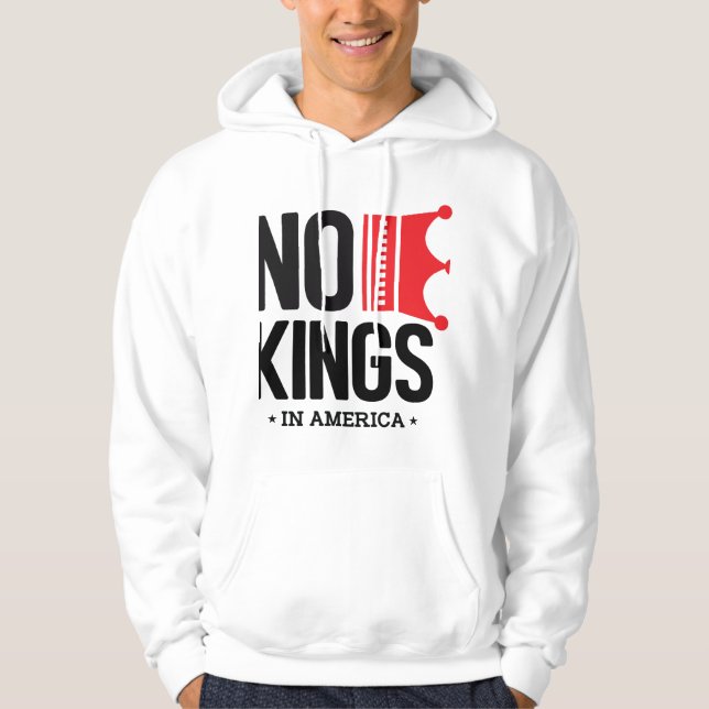 No Kings in America Shirt, Anti Trump Shirt, Polit Hoodie (Front)