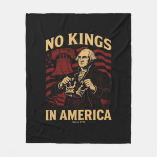 No Kings In America Since 1776 Anti-Donald Trumpp Fleece Blanket