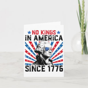 No Kings In America Since 1776 Distressed Usa Flag Card