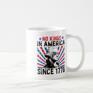 No Kings In America Since 1776 Distressed Usa Flag Coffee Mug