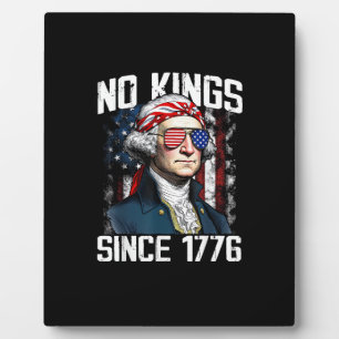 No Kings In America Since 1776 Distressed USA Plaque