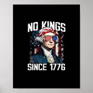 No Kings In America Since 1776 Distressed USA Poster