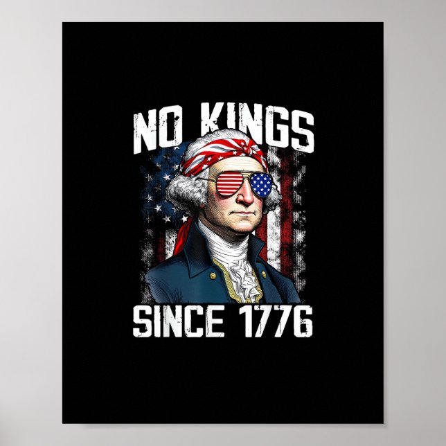 No Kings In America Since 1776 Distressed USA Poster (Front)