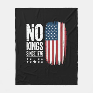 No Kings In America Since 1776 Freedom Spirit Look Fleece Blanket