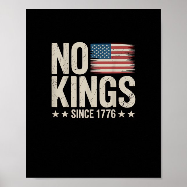 No Kings In America Since 1776 Freedom Spirit Look Poster (Front)