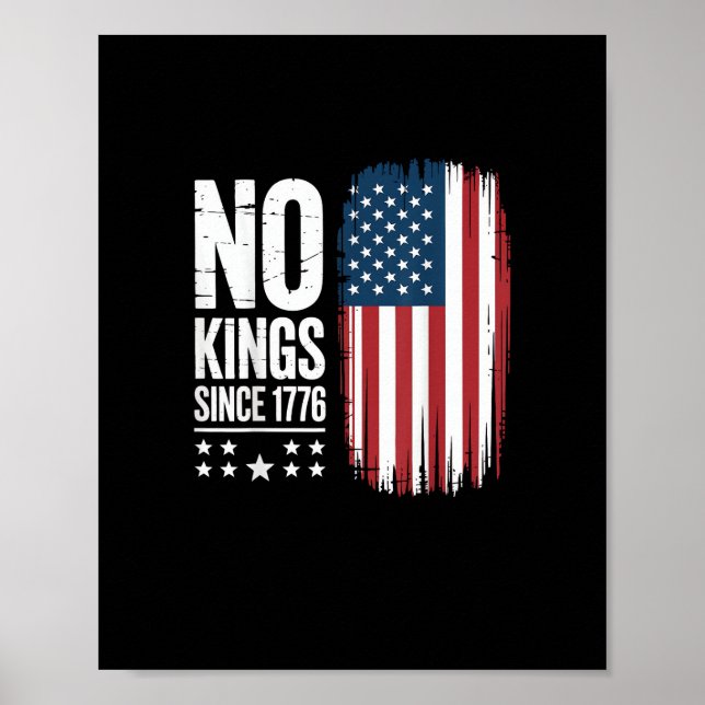 No Kings In America Since 1776 Freedom Spirit Look Poster (Front)