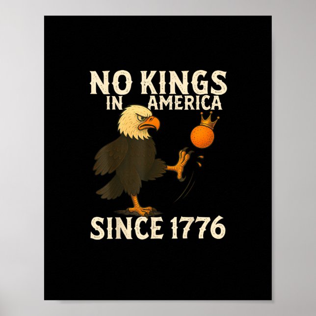 No Kings In America Since 1776 Funny Freedom Vibe Poster (Front)