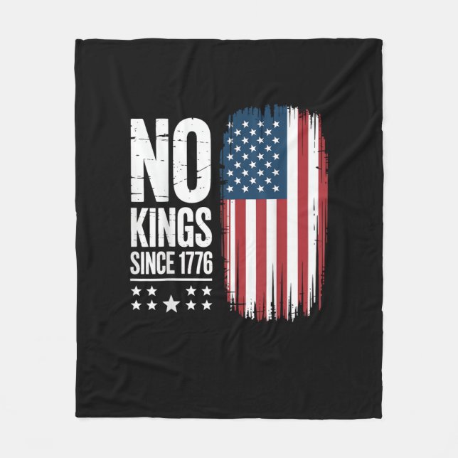 No Kings In America Since 1776 Independence Day Pa Fleece Blanket (Front)