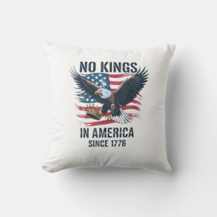 No Kings In America Since 1776 Minimal Clean Cushion