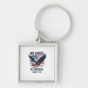 No Kings In America Since 1776 Minimal Clean Key Ring
