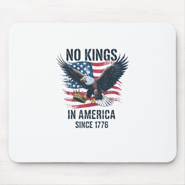 No Kings In America Since 1776 Minimal Clean Mouse Pad (Front)