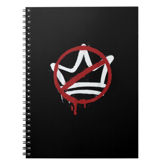 No Kings In America Since 1776 Minimal Clean Notebook (Front)