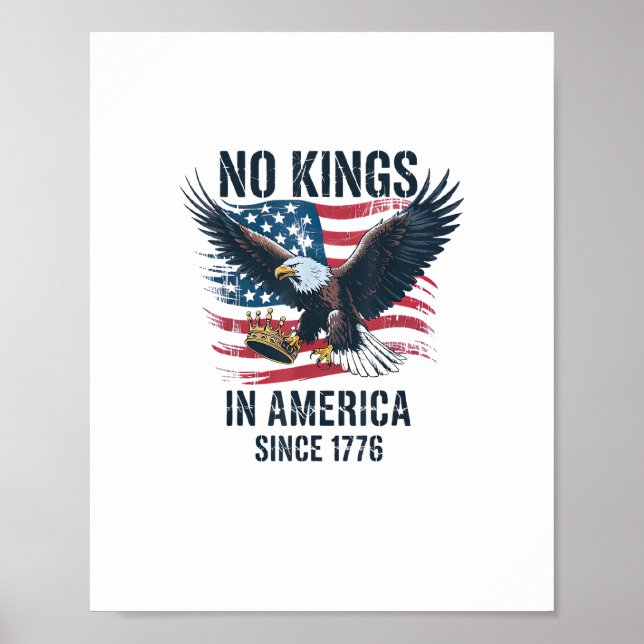 No Kings In America Since 1776 Minimal Clean Poster (Front)