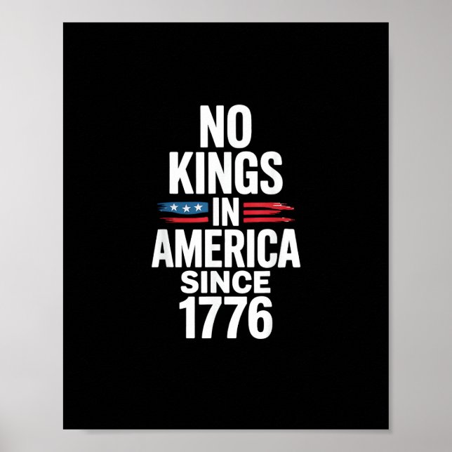 No Kings In America Since 1776 Minimal Clean Poster (Front)