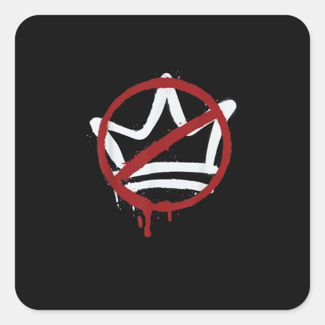 No Kings In America Since 1776 Minimal Clean Square Sticker (Front)