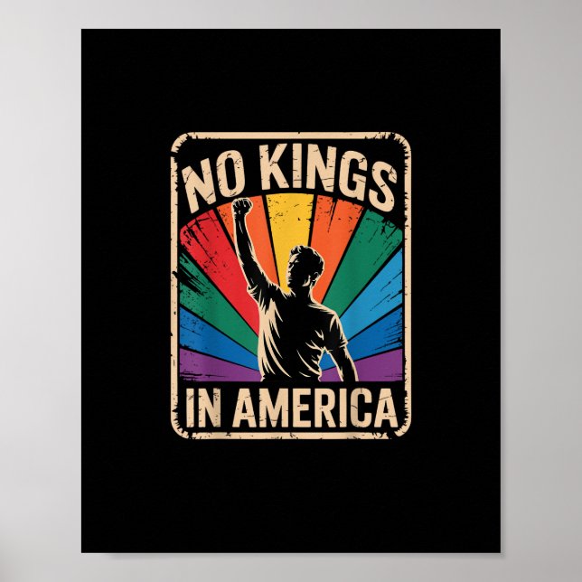 No Kings In America Since 1776 Patriotic Style Poster (Front)