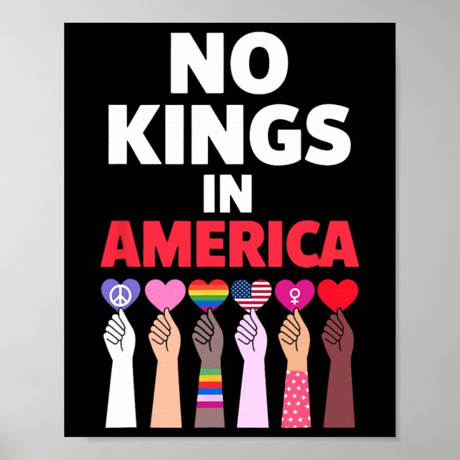 No Kings In America Since 1776 Protest Sign  (Front)