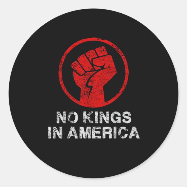 No Kings In America Since 1776 Resist 8647 US Flag Classic Round Sticker (Front)