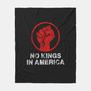 No Kings In America Since 1776 Resist 8647 US Flag Fleece Blanket