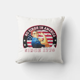 No Kings In America Since 1776 USA Flag Save  Esse Cushion