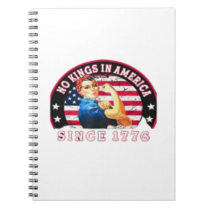 No Kings In America Since 1776 USA Flag Save  Esse Notebook