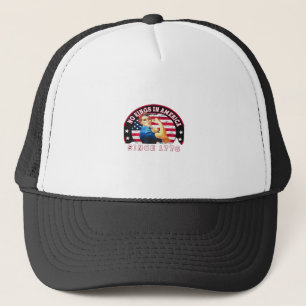 No Kings In America Since 1776 USA Flag Save Esse Trucker Hat