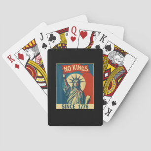 No Kings In America Since 1776 Vintage Cool Style Playing Cards