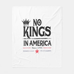 No Kings In America Since 1776 Vintage Graphic Coo Fleece Blanket