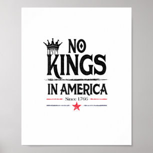 No Kings In America Since 1776 Vintage Graphic Coo Poster