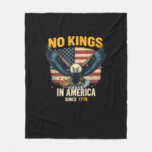 No Kings In America Since 1776 Vintage Graphic Fleece Blanket