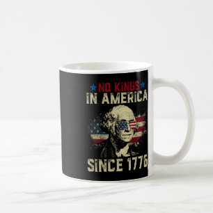 No Kings In America Since 1776 Vintage Usa Distres Coffee Mug