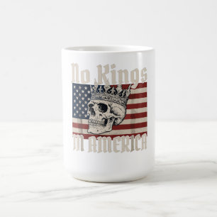 no kings in america Skull amirican flag Coffee Mug