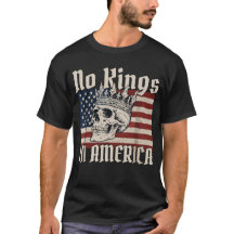 no kings in america Skull amirican flag