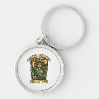 No Kings In America Statue Of Justice For Immigran Key Ring
