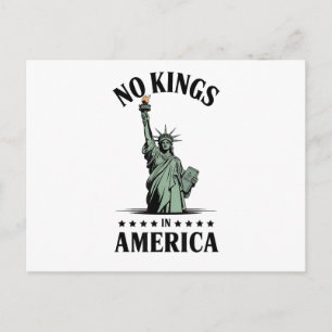 No Kings in America Statue of Liberty Holiday Postcard