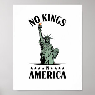 No Kings in America Statue of Liberty Poster