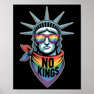 No Kings In America Statue Of Liberty Pride Poster